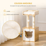 Arbre à chat griffoir pour chat arbre à grimper niche maison pour chat plate-forme supérieure balle suspendue hauteur 81 cm