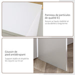 Bureau d'angle rotatif à 180°, bureau d'ordinateur, bibliothèque, tiroir, placard, poste de travail, 117x82x74cm, blanc