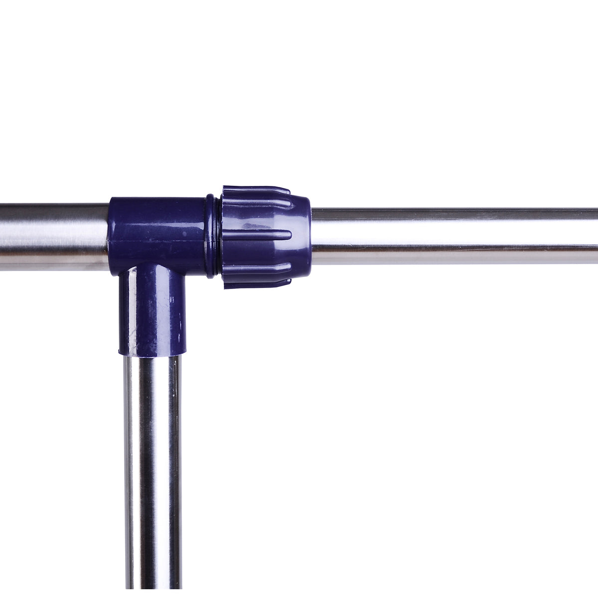 Portant à Vêtements, Tringle Réglable à Roulettes en Acier Inox, Charge Max. 25 kg, Argent