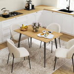 Table à manger pliante table extensible 120-160 cm jusqu'à 6 à 8 personnes avec pieds en acier, naturel