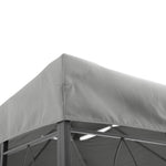 Toile de rechange pour pavillon tonnelle tente 3 x 4 m polyester haute densité 180 g/m² gris clair