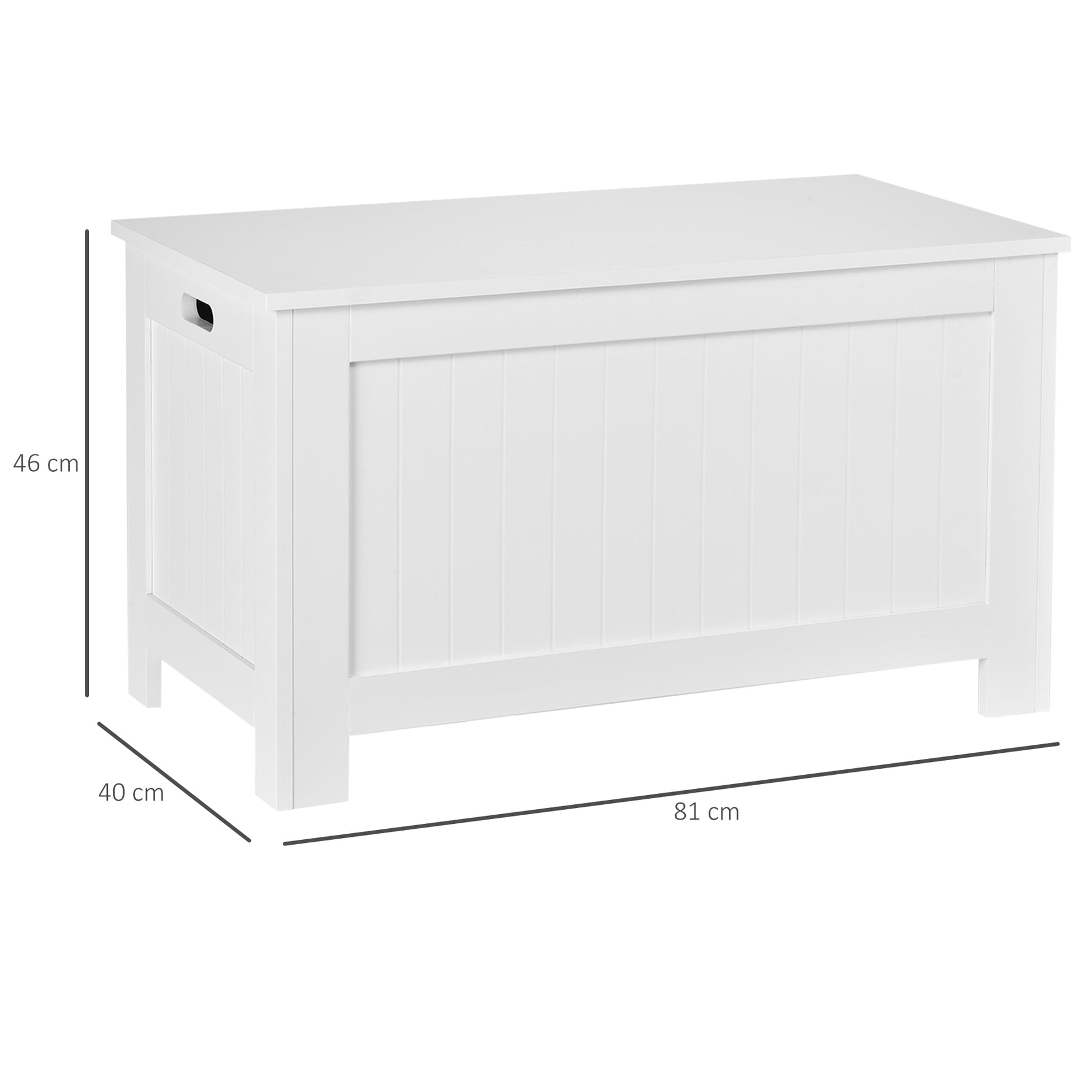 Coffre de Rangement avec Charnières de Sécurité, Boîte de Rangement en Bois, Coffre à Jouets avec Couvercle