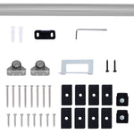 Kit complet porte coulissante 4 x 93 cm (p x l): rail, roulettes, visserie