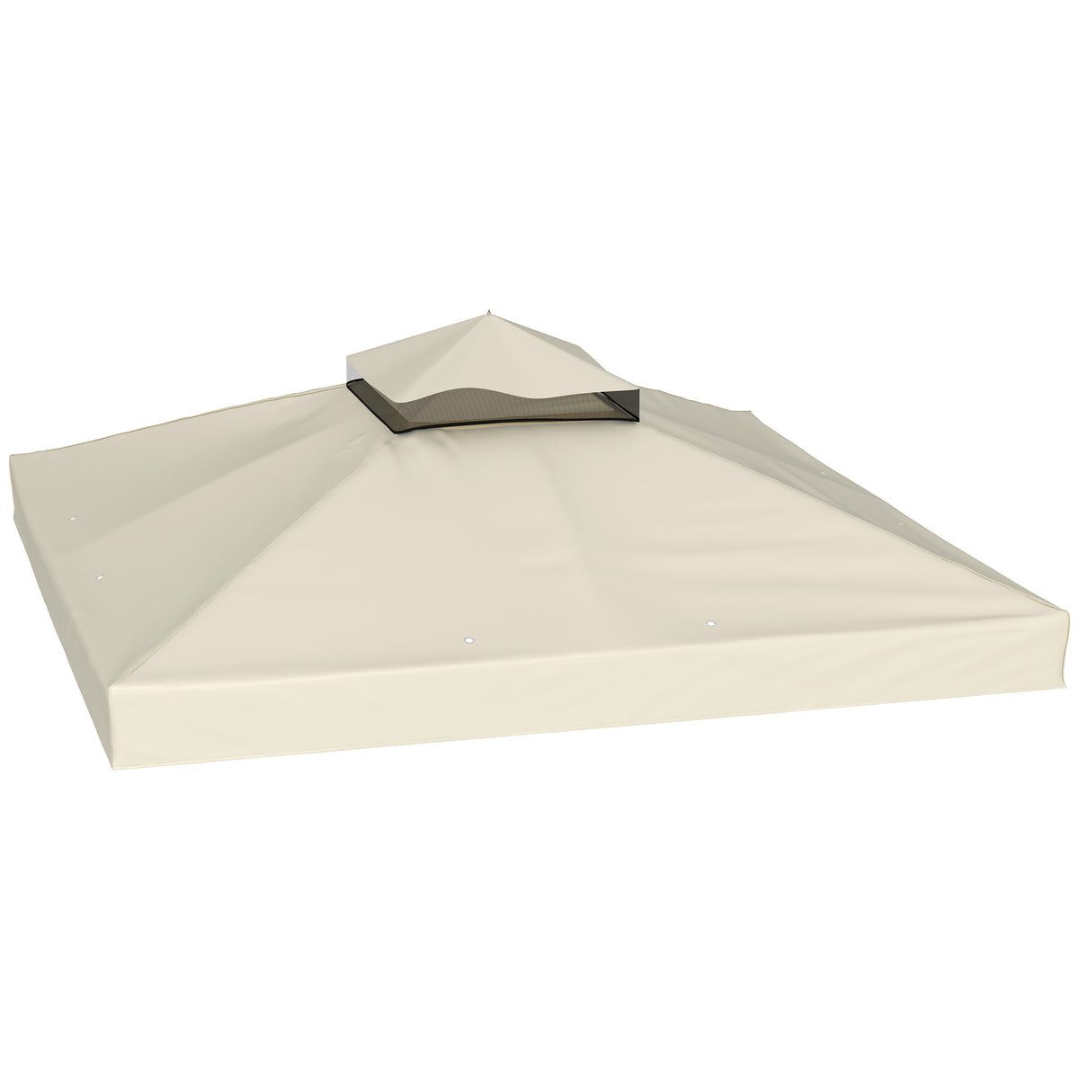 Toile pour tonnelle 3 x 3 m toile de rechange pour tonnelle à 2 niveaux protection UPF30+ trous de drainage crème