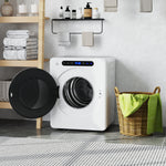 Sèche linge à évacuation, sèche-linge électrique 1000 W 3 Kg, modes Extra Dry et ECO, minuterie, acier inoxydable, blanc