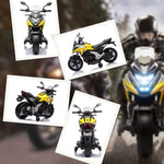 Moto électrique pour enfants moto porteur Honda pour enfants 3 à 6 ans avec musique, phares jaune