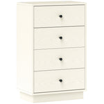 Commode 4 tiroirs moderne, meuble de rangement pour chambre à coucher, salon, entrée, 47 x 29 x 75 cm, crème
