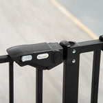 Lot de 2 barrières de sécurité animaux de 104H cm avec système de double verrouillage sans percage de 74 à 80 cm