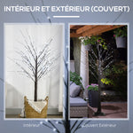Arbre lumineux LED - décoration lumineuse blanc froid - 96 LEDs - usage intérieur - 150 cm - décoration de noël chambre maison marron