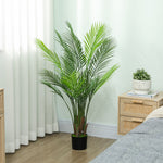 Plante artificielle intérieure 120 cm, palmier arbre artificiel avec pot en plastique et flocage, vert