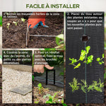 Toile de paillage géotextile de paillage contre les mauvais herbes 100 x 2 m résistant aux déchirures polypropylène noir
