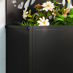 Jardinière avec brise-vue paravent treillis pour Plante Grimpante, bac à Fleurs - dim. 61L x 23l x 113H cm