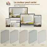 Tête de lit murale en lin, 140 x 60 cm, tête de lit suspendue rembourrée pour chambre à coucher, crème