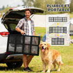 Rampe pour Chien Pliable en Acier, Escalier pour Chien avec Surface Antidérapante, Charge 180 kg, 191 x 50 x 4 cm, Noir