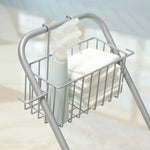 Chariot de lavage chariot de ménage professionnel presse à mâchoire seau 26 L + panier de rangements jaune