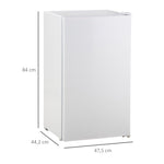 Hozkailu izozkailua hozkailu txikia 91 L apal modularrak diseinu azpi-erakusmahaia 47,5 x 44,2 x 84 cm zuria