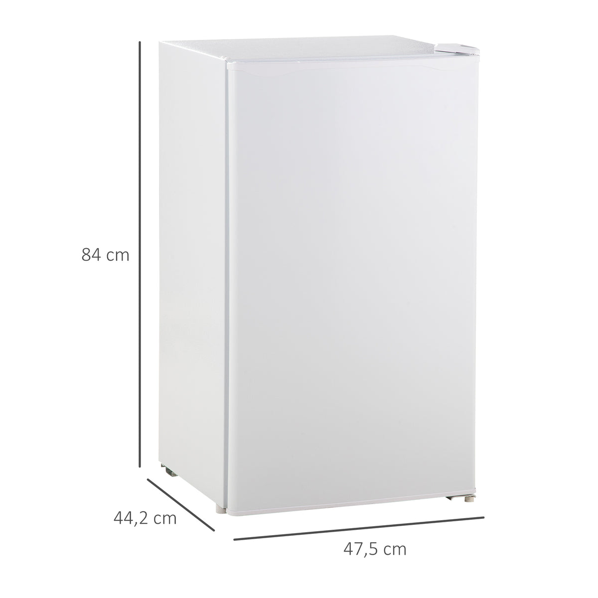 Hozkailu izozkailua hozkailu txikia 91 L apal modularrak diseinu azpi-erakusmahaia 47,5 x 44,2 x 84 cm zuria