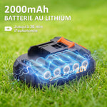 Taille-Haies Électrique 100 W, Lame 51 cm, Batterie 2,0 Ah et Chargeur, Orange