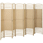 Paravent intérieur en bois séparateur de pièce cloison pliable 8 panneaux 320 x 170 cm bois naturel