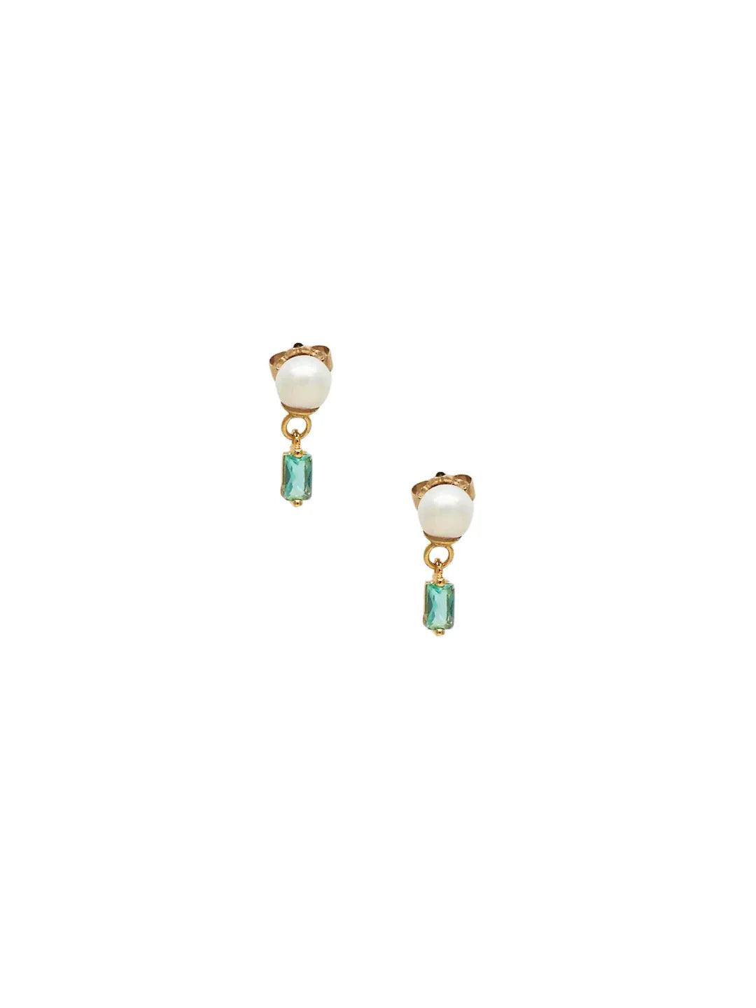 Puces Nina en perles de culture et strass