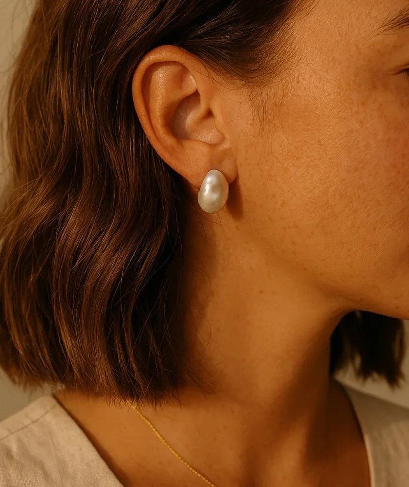Puces Sienna en perles de culture