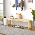 Panca da cucina in legno massello 3 posti, panca da sala da pranzo, portata 330 kg, 150 x 33 x 45 cm, legno naturale