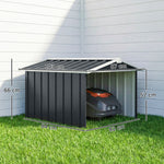 Abri de jardin pour tondeuse à gazon robot-tondeuse - garage tondeuse robot - tôle acier gris