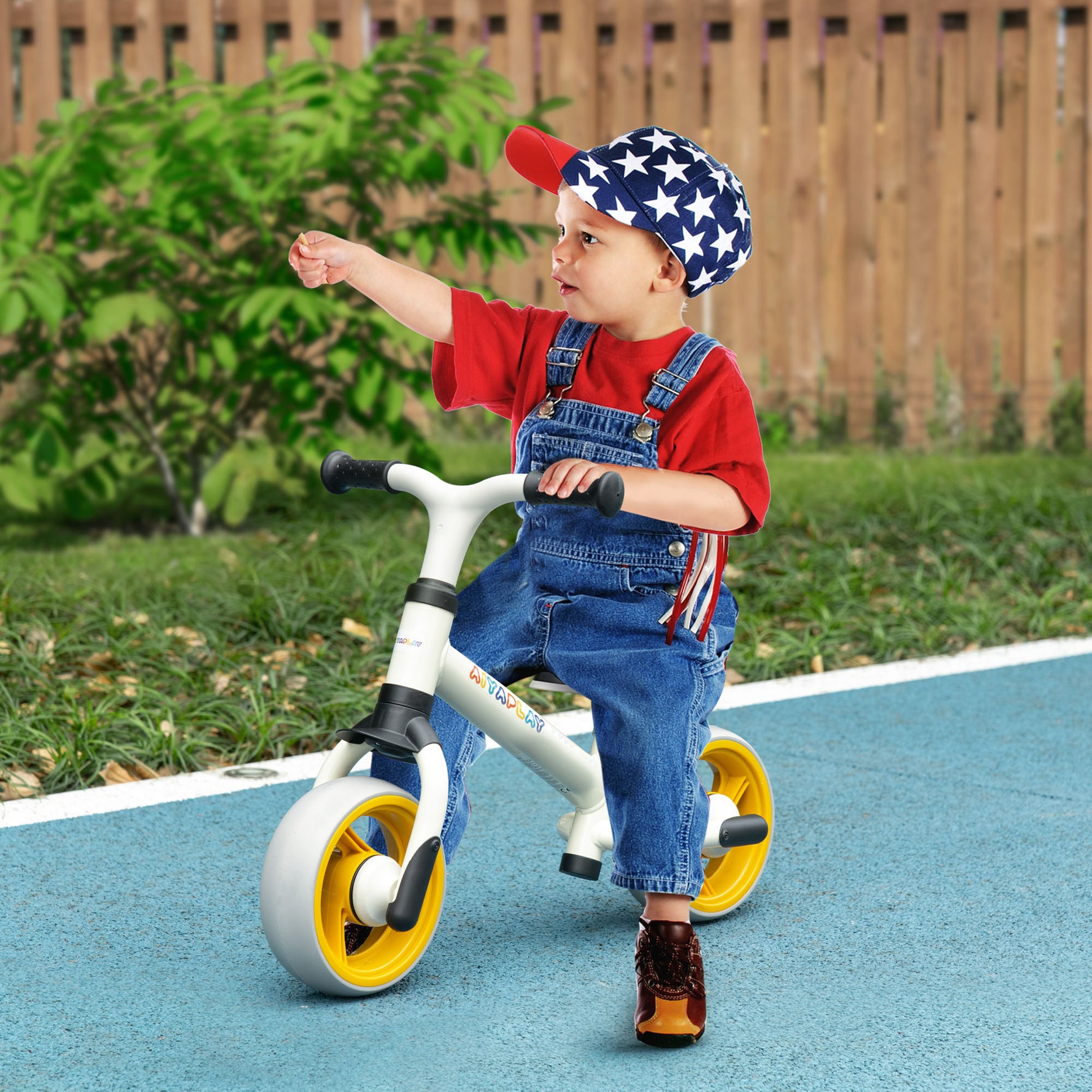 Vélo d'équilibre pour bébé siège réglable roues EVA jouet enfant pour bébé 18-48 mois pour garçons et filles orange