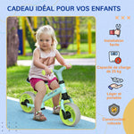 Vélo d'équilibre pour bébé siège réglable roues EVA jouet enfant pour bébé 18-48 mois pour garçons et filles vert