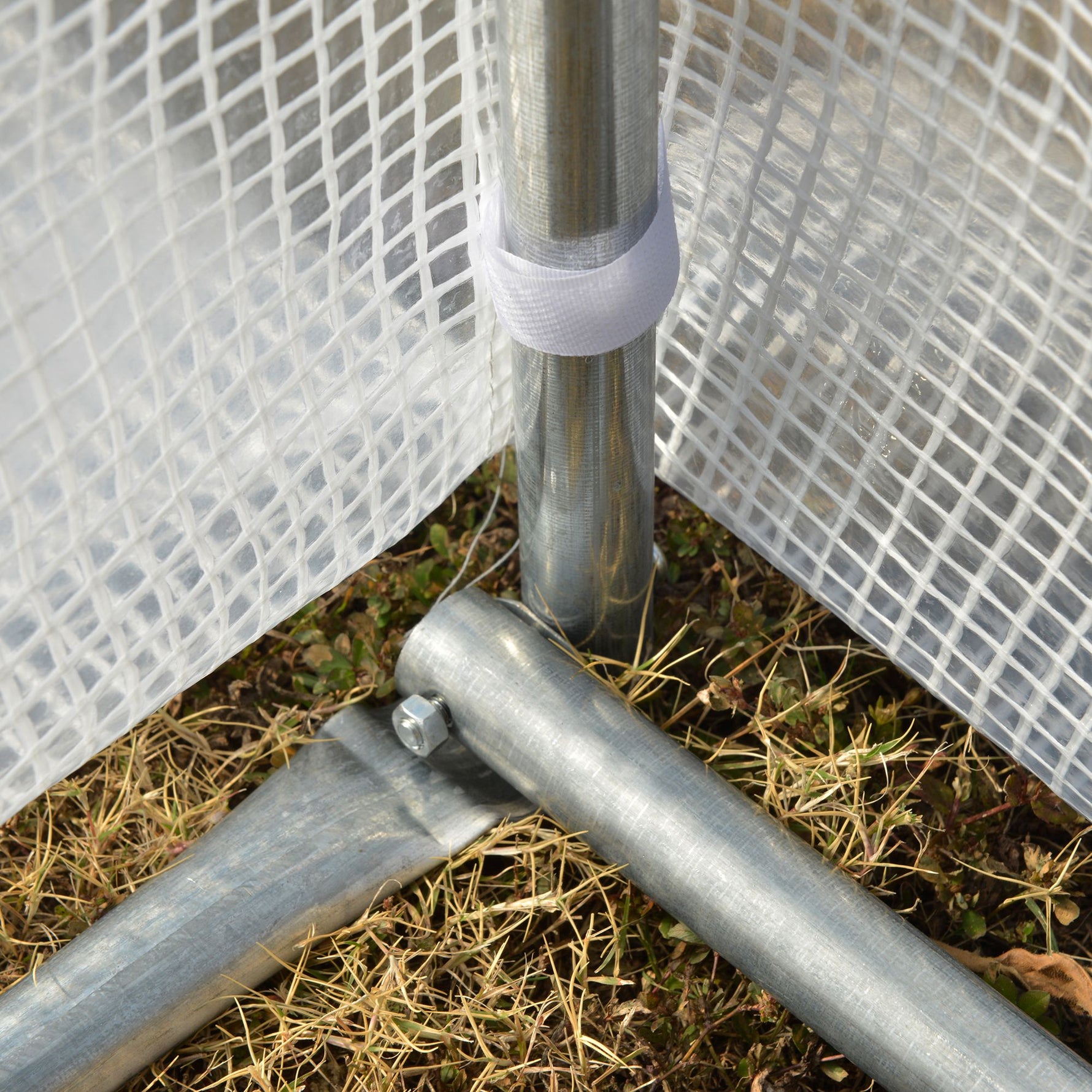 Serre de jardin serre tunnel 12 m² avec porte, parois latérales enroulables 8 fenêtres acier PE  4 x 3 x 2 m blanc