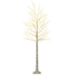 Albero luminoso a LED 180 cm 180 LED bianco caldo, albero artificiale di ciliegio in fiore, IP44, interno esterno, bianco