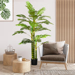 Palmier areca artificiel arbre artificiel hauteur 190 cm avec 30 grandes feuilles en plastique pot inclus