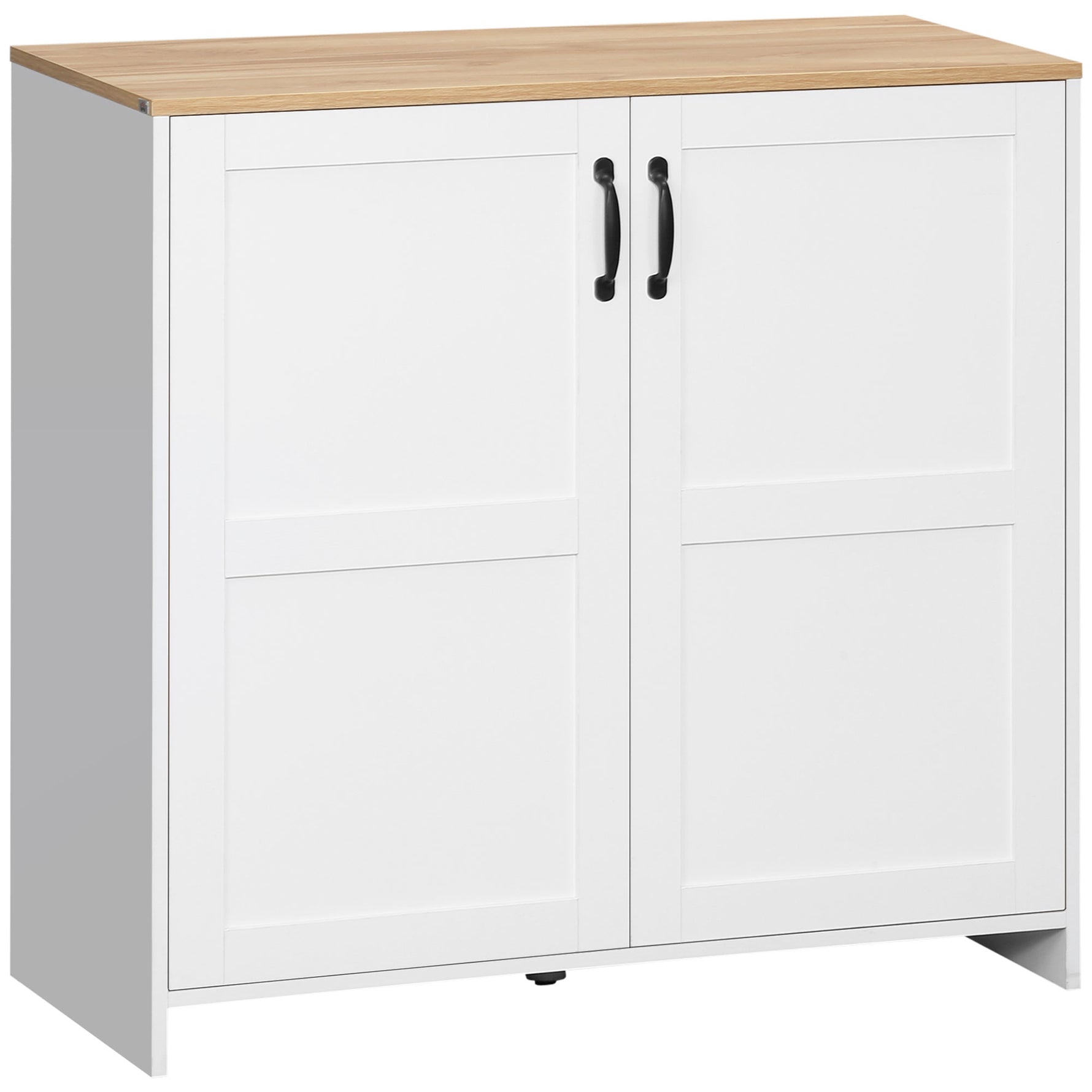 Meuble de rangement buffet cuisine avec 2 portes et 2 étagères réglables 90 x 39,5 x 88 cm