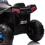 Quad électrique enfant 12 V voiture électrique 2 moteurs marche avant et arrière 37-60 mois 85 x 55,5 x 62 cm bleu