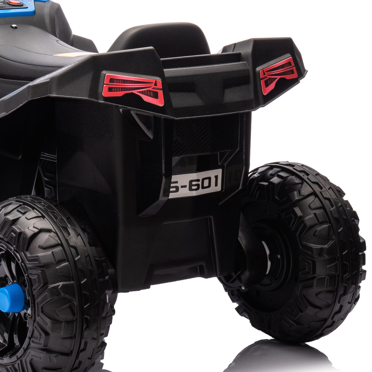 Quad électrique enfant 12 V voiture électrique 2 moteurs marche avant et arrière 37-60 mois 85 x 55,5 x 62 cm bleu