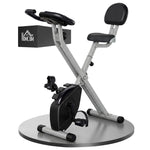 Vélo d'Appartement Pliable Magnétique Cardio-training - Sport Maison avec 8 Niveaux de Résistance et Roulettes - Silencieux Home Trainer avec Capteur de Pouls pour Fitness Homme et Femme, Noir