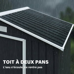 Abri de Jardin 2,42 m² - Remise pour Outils avec Fondation - cabanon Porte verrouillable - tôle d'acier Gris