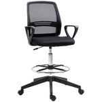Fauteuil de bureau chaise de bureau assise haute réglable tabouret de bureau pivotant 360° maille respirante