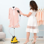 Défroisseur vapeur vertical défroisseur à vêtements 1,4 L 1950 W débit vapeur 32g/min tige telescopique jaune noir