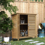 Armoire de jardin abri jardin remise pour outils sur pied dim. 87L x 46,5l x 96,5H cm  étagère portes persiennes toit bitumé jaune