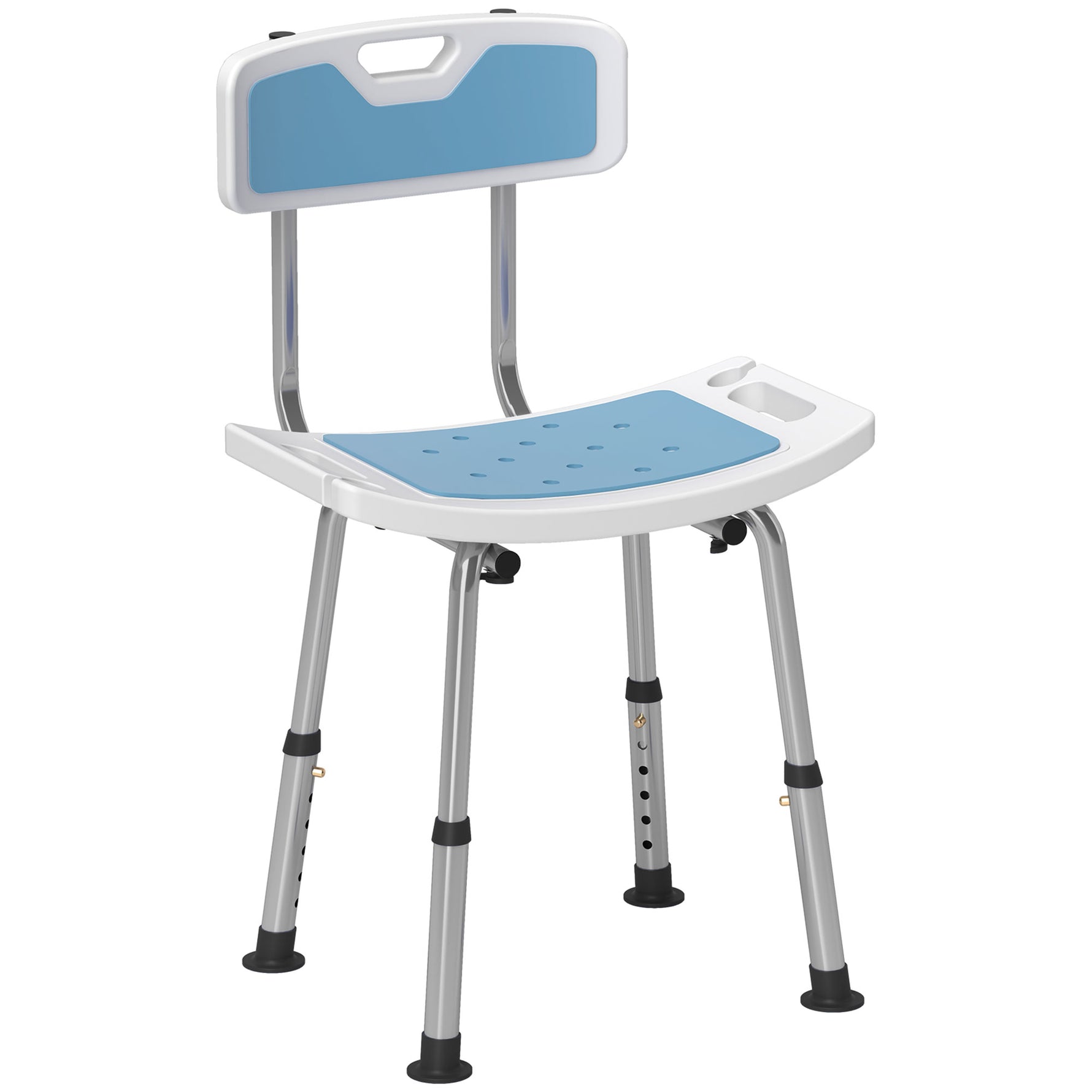 Tabouret de douche pour personnes âgées et handicapées hauteur réglable patins antidérapants support de pomme de douche