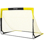 But de football Pop-up Portable et Pliable avec 4 Piquets de Sol et Sac de Transport, Sans Montage, 150x110x110cm, Jaune