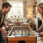Mini babyfoot, table de baby-foot, en MDF, 22 joueurs, 2 balles, 2 panneaux de scores, 84,5L x 40l x 61,2H cm