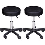 Lot de 2 tabourets de massage à roulettes reglable en hauteur pivotant avec trois couleurs de housse de protection