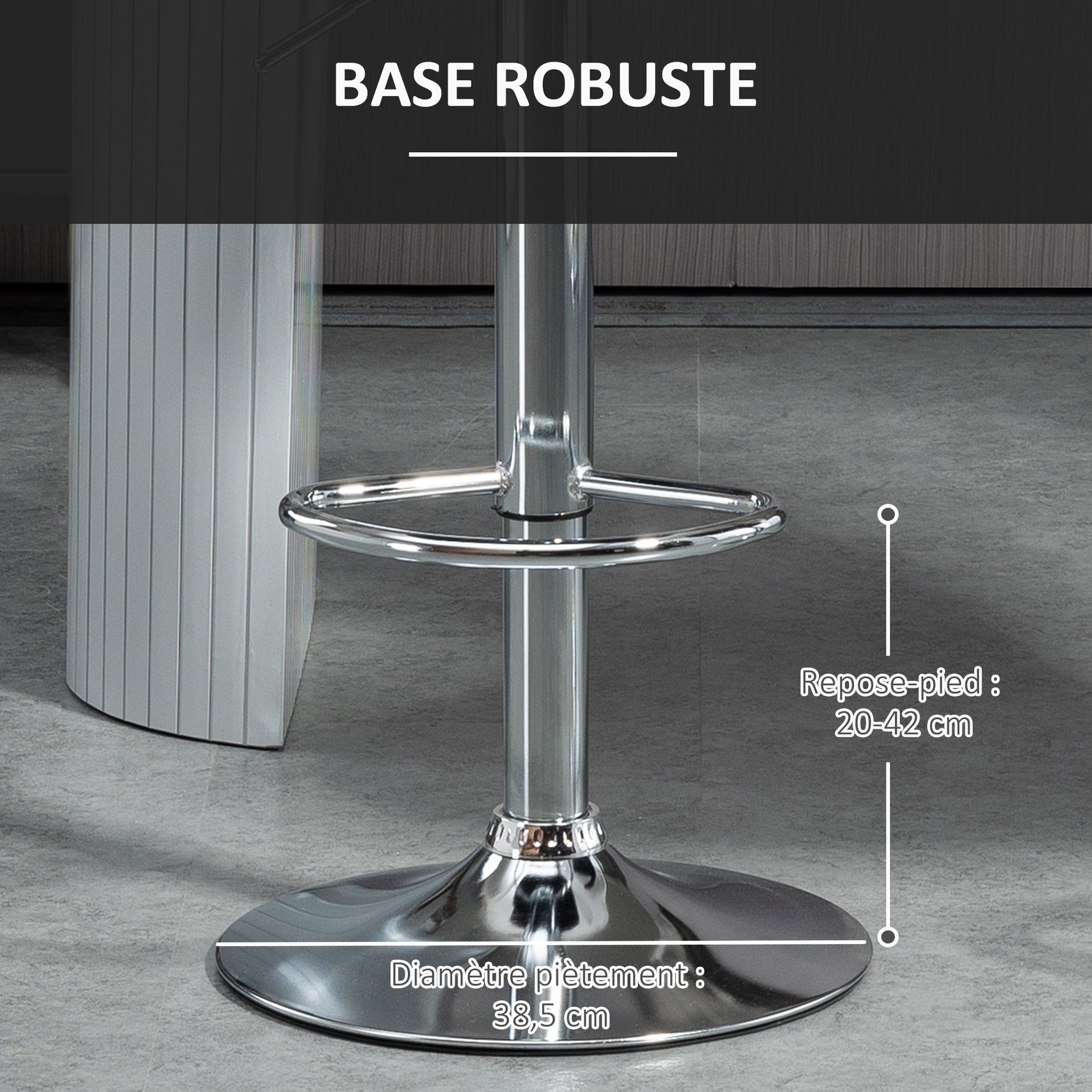 Lot de 2 Tabourets de Bar Design Contemporain Hauteur d'assise réglable 59-81 cm pivotant 360° Lin Noir