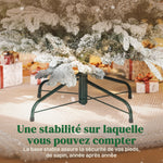 Sapin de Noël artificiel floqué de neige 180 cm, arbre de Noël avec 1815 branche, support en métal pliable, vert