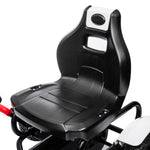Kart à pédales pour enfant siège réglable 3 positions frein à main enfant de 5 à 12 ans blanc noir