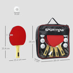 Lot  de 4 raquettes de ping-pong, tennis de table 4 raquettes 8 balles 1 sac pour amateurs débutants experts