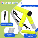 4 en 1 balançoire portique pour enfant avec 2 siège de balançoire échelle grimpeuse et filet d'escalade vert