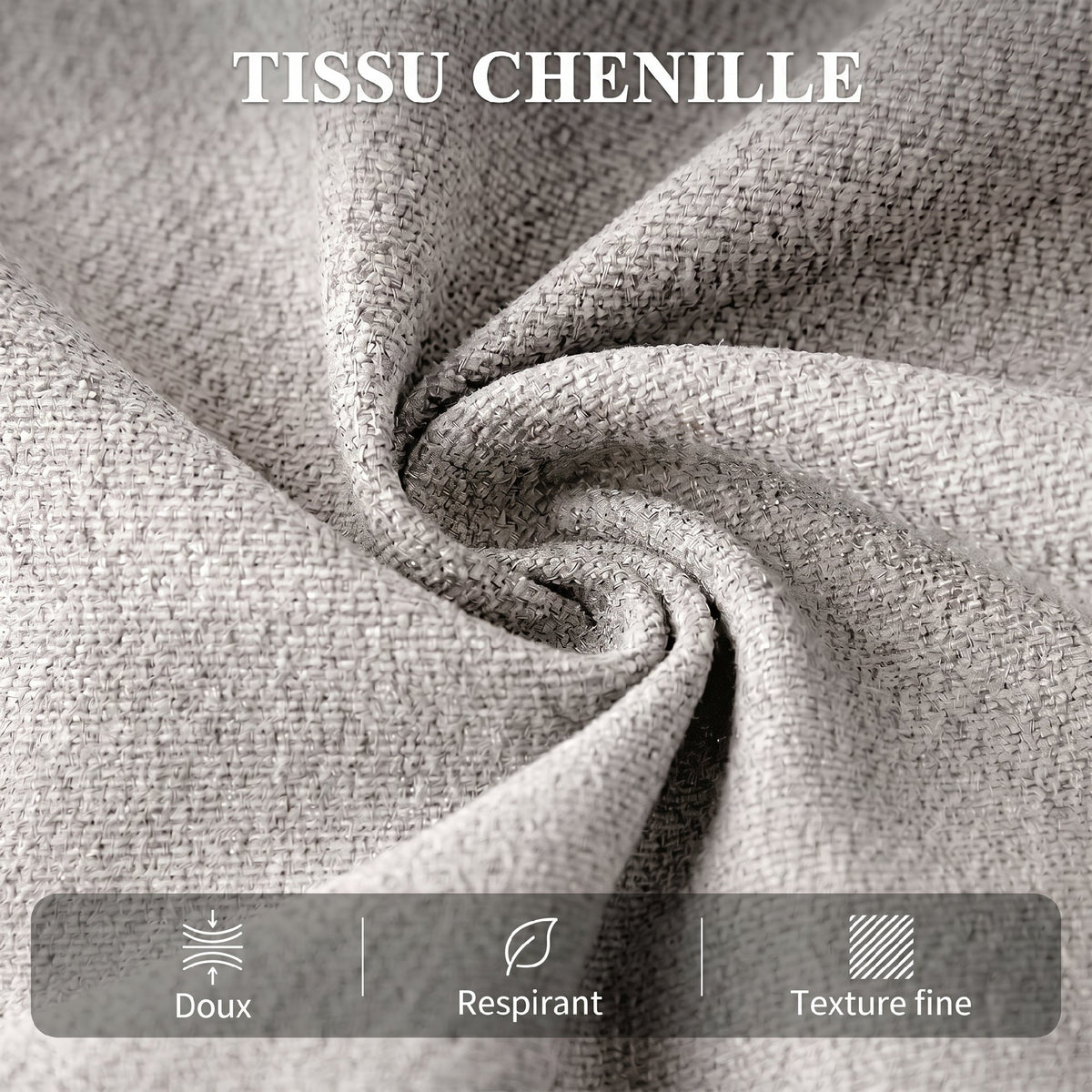 Fauteuil Releveur Électrique, Fauteuil Relax Électrique en Chenille avec Coussin à Ressorts, Dossier Inclinable, Gris